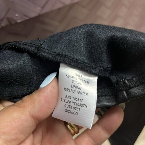 PRIVY Privately Privileged Belted Faux Leather black Jacket - Picture 5 of 8